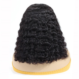 Yeswigs Cheveux Indiens Bruts Vierge <span class=keywords><strong>Courte</strong></span> <span class=keywords><strong>Perruque</strong></span> Bob Cheveux Humains <span class=keywords><strong>Perruque</strong></span> <span class=keywords><strong>Lace</strong></span> Front Bouclée Ondulée Profonde 13X4HD Perruques Frontales en Dentelle pour Femmes Noires - Product Image 1
