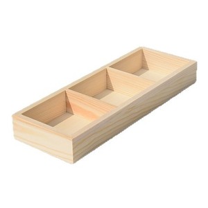Wooden Three Compartment <b>Succulent</b> Planter Box Desktop Storage For Small Plants Balcony Flower <b>Pot</b> With Lid And Compartments - Product Image 2