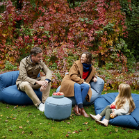 Lot de housses de pouf élégantes et imperméables pour pouf de sol, pouf de salon, chaise longue de jardin et pouf d'extérieur en forme de disque