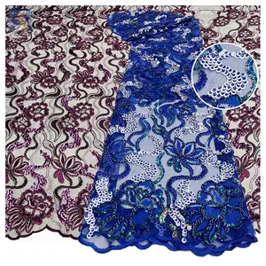 Высококачественная французская кружевная ткань для праздничного платья чистая кружевная ткань французская блестящая вышитая Свадебная кружевная ткань от ярдов