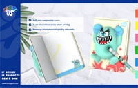 Carnet miniature Strange Us Monster en mousse à mémoire de forme, reliure cousue en PU, 82x103mm, 80 feuilles, impression numérique, journal mignon, cadeau |   Recrutement mondial