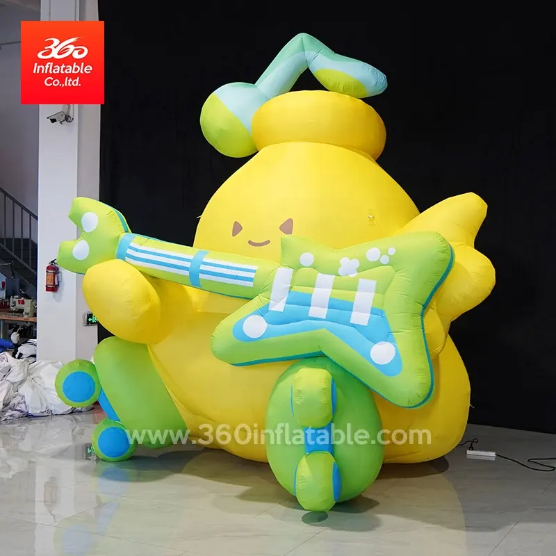 Quảng cáo tùy chỉnh Inflatable chơi guitar phim hoạt hình inflatables