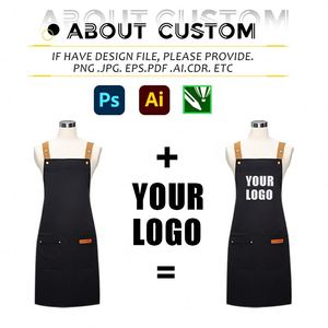 Hot Sale <b>Apron</b> Custom logo Adult Chef <b>Apron</b> Canvas <b>Waterproof</b> Restaurant Cooking <b>Aprons</b> with Custom Printed Logo - Product Image 2