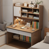 Escritorio de Madera Jiele JX-A09S, Librería Simple Integrada para el Hogar, Escritorio de Estudio para Estudiantes de Gran Capacidad, Escritorio para Computadora de Escritorio