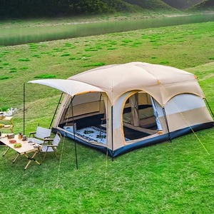 Carpas para Exteriores al por Mayor, Doble Capa, Gran Espacio, Carpa Familiar para las Cuatro Estaciones, 4-6 Personas, Impermeable, Apertura Automática Rápida, para <span class=keywords><strong>Camping</strong></span> - Product Image 2