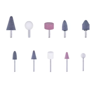 Ensemble de 100 pièces 6MM tige abrasive montée pierre meule tête rotative trousse à outils pour bijoux