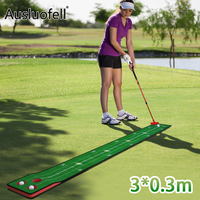 Nouveau design Golf Sport rembourré mousse 3*0.3M gamme vert pente tapis pliant télescopique Putter pour adultes enfants mettre la pratique
