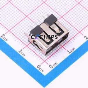 10.0 180 ZCZB-HJ USB Connector Through hole Component (THT) Connector Type-A USB 2.0 Female Through Hole - Product Image 1