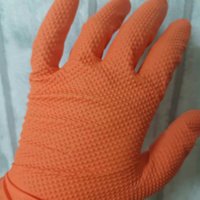 Gants en nitrile jetables sans poudre, sans latex, à texture diamant, avec logo personnalisé, pour l'industrie de la réparation mécanique, résistance 10 mil