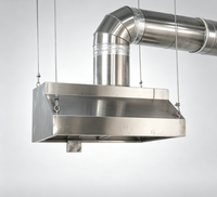 Hotte de cuisine professionnelle en acier inoxydable de 1,5 m, 2 m, 3 m |   Capot d'extraction haute performance pour système de hotte de restaurant