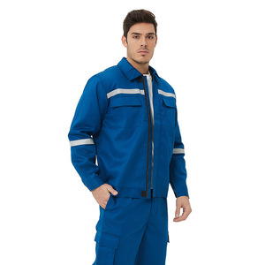 Ensemble de vêtements de travail en coton ignifuge et antistatique Xk-22-1105, vêtements de sécurité réfléchissants pour l'industrie chimique, minière, pétrolière et électrique - Product Image 1