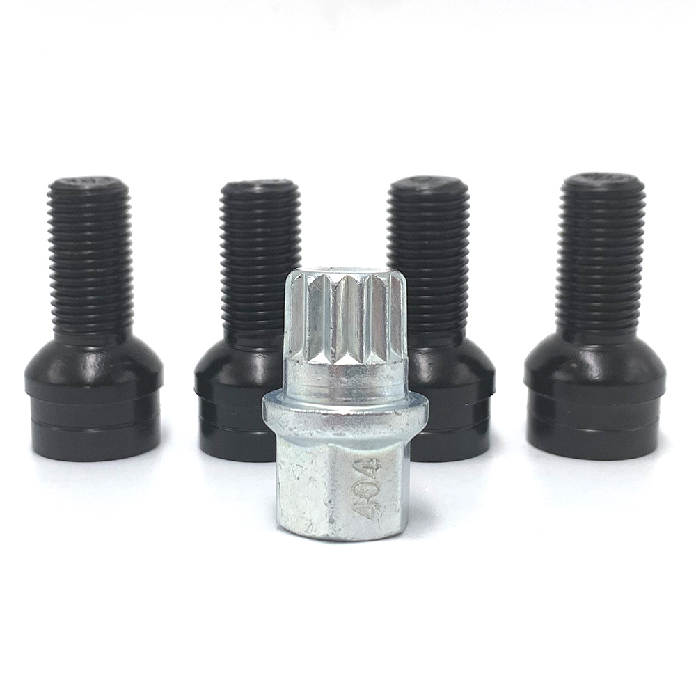 M14*1.5mm Anti-theft Steel Wheels Screw Bolt Key Lock Lug Nut Set For SKODA OCTAVIA FABIA SUPERB 8D0601139F