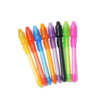 Stylo à encre invisible en gros Stylo espion avec lumière UV Stylos à message secret Marqueur invisible pour la peau soluble dans l'eau pour l'école et le bureau