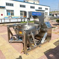 Marmite de cuisson industrielle la plus vendue en acier inoxydable 304 pour sauces et bouillons, à vapeur, à huile thermique, avec pompe de cuisson planétaire entièrement automatique