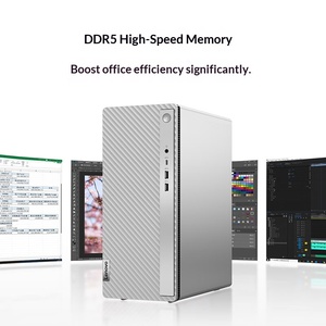 Nouvel ordinateur de bureau professionnel Lenovo TianYi510 Pro (Intel Core i5-14400 de 14e génération, 10 cœurs, Windows 10, SSD+HDD) avec écran 23,8 pouces - Product Image 1