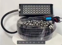 Câble Multipaire Boîtier de Scène DMX Audio et Alimentation 8/12/16/20/24/28/32 Canaux, Snake XLR Mâle vers Femelle pour Multi Microphones