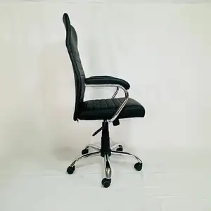 Ergonomi plastik PP PU deri örgü kumaş altın demir metal bacak patron kol döner sandalyeler ofis parçaları