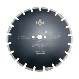 Hoja de sierra circular de diamante de 500mm soldada con láser con ranura de agujero en forma de U para cortar hormigón