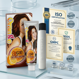 Crema de Coloración Capilar Orgánica Permanente Naranja de 80ml*2, con Extractos de <span class=keywords><strong>Plantas</strong></span> para Uso Profesional en Salón, Venta Caliente, 3 Años de Duración - Product Image 5