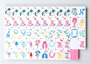 Juego de Mahjong de Lujo Portátil de <span class=keywords><strong>3</strong></span> Capas, Fichas de Mahjong de Acrílico Rosa Estilo Vaquera, para Entretenimiento en Clubes Nocturnos - Product Image 2