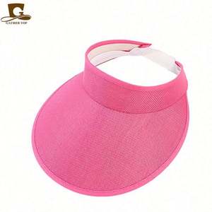 Chapeau de soleil unisexe en lin à large bord, couleur unie, pour l'été, la plage, la pêche, les fêtes, le golf et les activités de plein air, vente en gros à prix abordable - Product Image 2