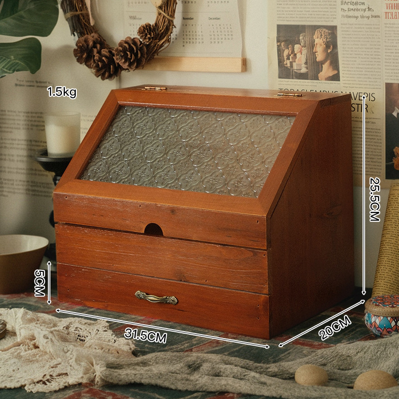 Tapa abatible con un cajón (vidrio Haitang - embalaje reforzado)
