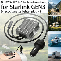 Adaptateur d'alimentation étanche IP68 57V 4.5A en alliage d'aluminium pour Starlink GEN3, prise femelle DC 0.3M pour allume-cigare de voiture, 95%