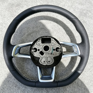 Volant de direction en cuir personnalisé argenté pour Volkswagen VW <span class=keywords><strong>Golf</strong></span> 6 7 MK7 GTI <span class=keywords><strong>GTD</strong></span> GTE Polo, vente directe d'usine - Product Image 1