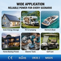Batería LiFePO4 de 12V 6Ah 8Ah 10Ah 12Ah 15Ah 18Ah 20Ah 30Ah 40Ah 45Ah 50Ah 60Ah 75Ah con más de 2000 ciclos, tipo SLA de reemplazo para UPS, energía solar y alarmas.
