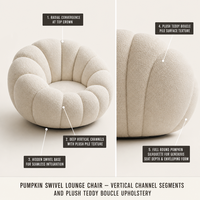 Fauteuil de salon en tissu de laine Teddy nordique, canapé d'appoint luxueux à un siège, fauteuil inclinable