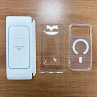 Coque Magnétique Transparente en Gros pour iPhone 17 16 15 14 Pro Max – Housse Arrière de Luxe Antichoc en TPU et Acrylique pour iPhone