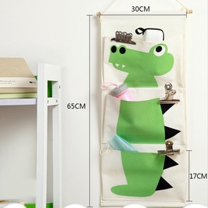 Sac de rangement mural en coton et lin avec motif animalier pour chambre d'enfant - Product Image 4