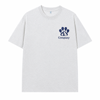 T-shirt personnalisé avec empreinte de patte brodée et silhouette de chien, texte personnalisé, cadeau pour les amoureux des animaux et vêtements pour animaux