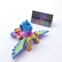 Leyenda impresa en 3D Pegasus Horse Model God Simulated Horse para juguetes cognitivos para niños Juguetes de impresión 3D