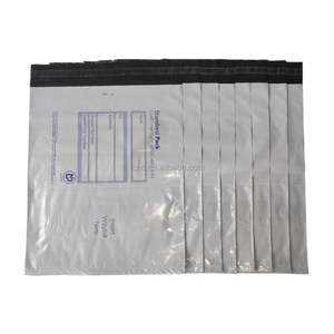 Bolsa de Correo Ecológica Personalizada con Logotipo, Negra Pastel, Plana, Autoadhesiva, de Poliéster, Envío Exprés, Diseño Gris, para Ropa - Product Image 4