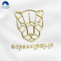 Écusson en TPU personnalisé à haute fréquence, gaufré, doré brillant, dégradé, avec logo en caoutchouc, étiquette de transfert thermique en silicone, badge texturé pour vêtements