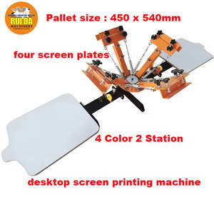 Impresora de Serigrafía Semiautomática Eficiente de 4-2 Estaciones para Operaciones de Prensa Manual de 4 Colores - Product Image 5