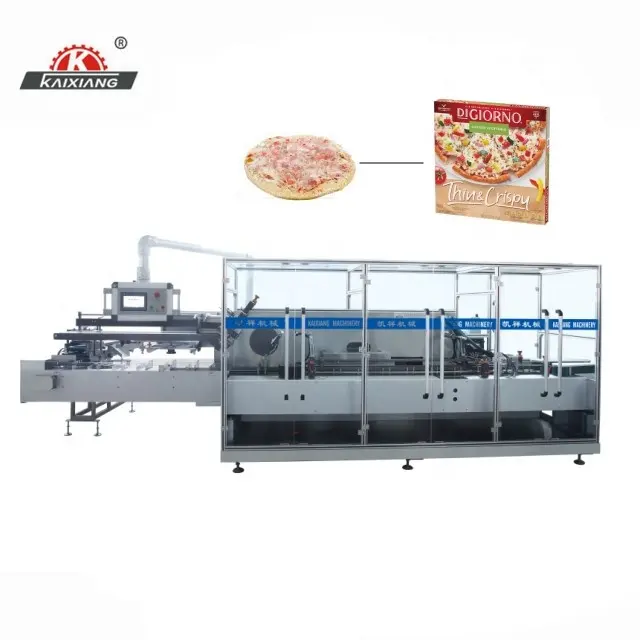 High Speed Full Automatic Pizza Carton Forming Packing With Glue Sealing Box Packaging Cartoning Machine