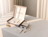 Ensemble d'emballage de luxe haut de gamme pour montres et bijoux avec logo personnalisé, boîte à tiroir rigide écologique, boîte d'expédition, pochette en microfibre et doublure en éponge