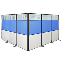 Modern Soundproof Movable Tempered Glass and MDF Partition Wall Panels and Doors for Home Office & School
