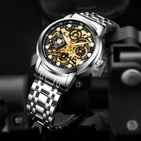 Jam Tangan Pria Bonill Mewah dari Baja Tahan Karat Berkualitas Tinggi Logo Kustom OEM Gerakan Quartz Fashion Tahan Air 5BAR