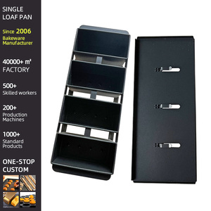 Moule à pain commercial antiadhésif ondulé en métal, lot de 4 boîtes à <span class=keywords><strong>sandwich</strong></span> Pullman, moule à pain en aluminium pour boulangerie avec couvercle - Product Image 3