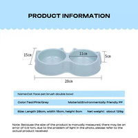 Vente en gros de bols doubles pour petits chiens et chats Mangeoires à eau et à nourriture en plastique pour animaux de compagnie Assiette à dîner Fournitures pour animaux de compagnie