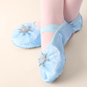 Zapatos de Baile con Diseño de Princesa para Niñas, Zapatos de Ballet con Suela de Piel de Vaca para Mujer, Zapatos de Danza China para Bebés, Zapatos con Diseño de Garra de Gato - Product Image 1