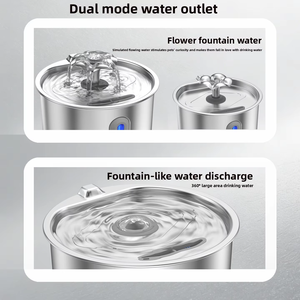 <span class=keywords><strong>Fontaine</strong></span> à <span class=keywords><strong>eau</strong></span> pour <span class=keywords><strong>chat</strong></span> en acier inoxydable la plus vendue, distributeur d'<span class=keywords><strong>eau</strong></span> automatique pour animaux de compagnie de 2,2 L avec lumière LED intelligente et fenêtre de niveau d'<span class=keywords><strong>eau</strong></span> - Product Image 2