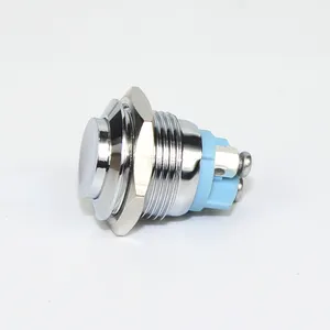 Waterproof ON-OFF Push-Button Switch High Push Button Switches 16MM Metal 2 Pin Push Button With 2 Screw Terminals