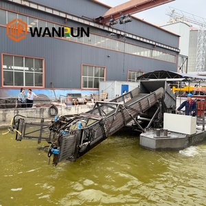 Bateau tracteur aquatique en acier pour <span class=keywords><strong>la</strong></span> récolte et <span class=keywords><strong>la</strong></span> coupe des algues, de <span class=keywords><strong>la</strong></span> plante de loto et de <span class=keywords><strong>l</strong></span>'herbe aquatique, pour le nettoyage des lacs, rivières et étangs, 14,6 m - Product Image 6