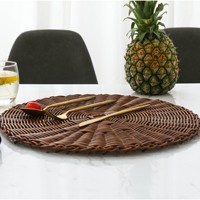 Set de table floral isolant pour cuisine domestique, tapis décoratif antidérapant pour hôtel et restaurant occidental