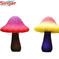 Décorations Gonflables d'Intérieur : Champignons Géants Publicitaires de 3m, Plantes Gonflables Commerciales en Tissu Oxford avec Ventilateur Intégré