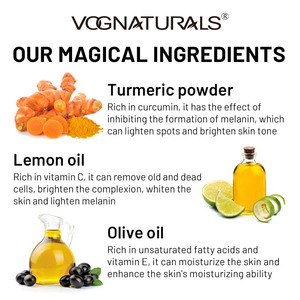 Jabón en Barra de Cúrcuma 100% Natural Hecho a Mano de Marca Privada <span class=keywords><strong>con</strong></span> Vitamina C y <span class=keywords><strong>Leche</strong></span> de Cabra para Iluminar, Combatir la Hiperpigmentación y Restaurar la Piel - Product Image 2